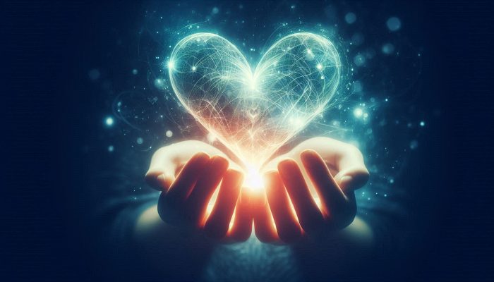 an image of hands holding a heart shape. The image should be ethereal and allude to themes of healin (1) an image of hands holding a heart shape. The image should be ethereal and allude to themes of healin (1)
